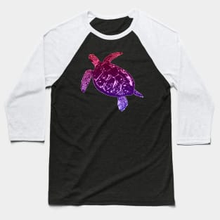 Purple Sea Turtle Baseball T-Shirt